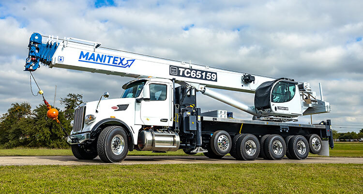 Manitex crane on a truck