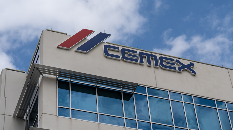 Image of the CEMEX building displaying it's logo to support article