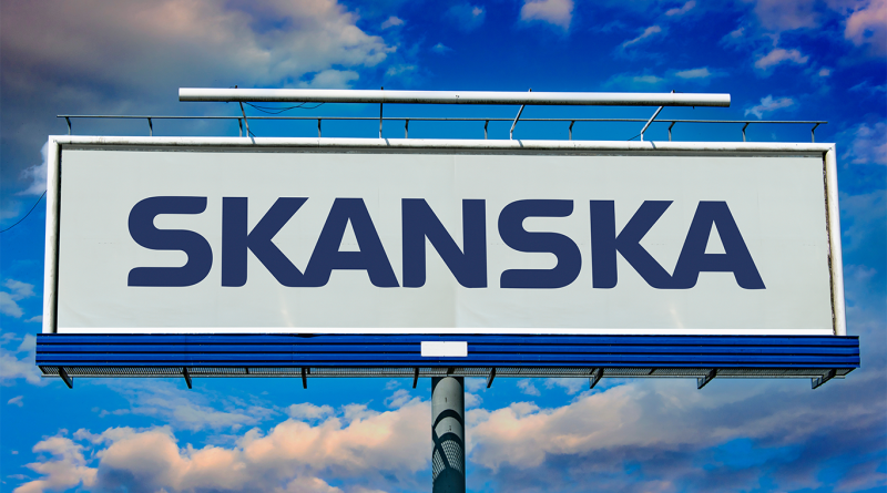 Large company logo displayed on sign to support Skanska Rashleigh Weatherfoil article