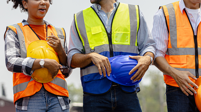 Diverse group of construction workers to support Construction Inclusion Week