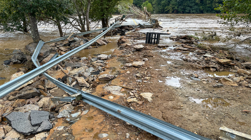 Damage caused by Hurricane Helene