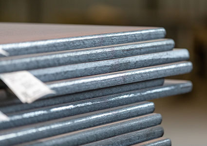 Stack of steel sheets