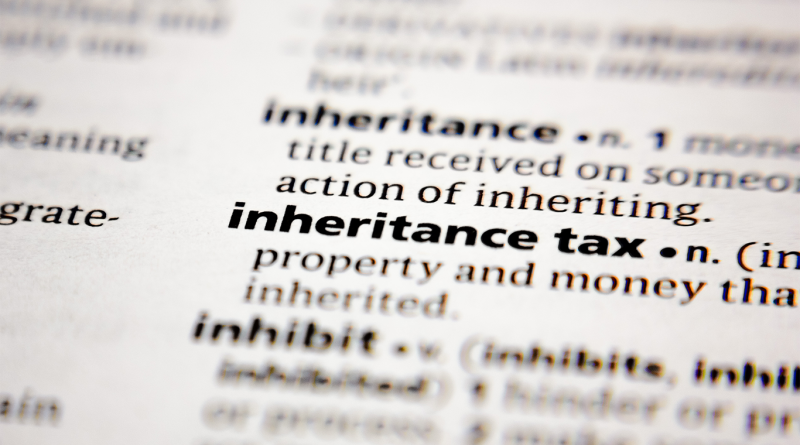 UK inheritance tax shown in dictionary