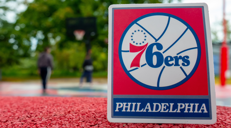 76'ers logo on sign to support downtown arena article