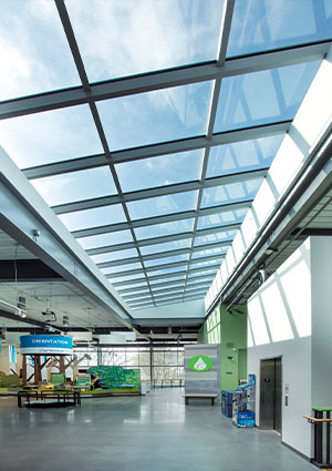 Metal Framed Glass Skylights