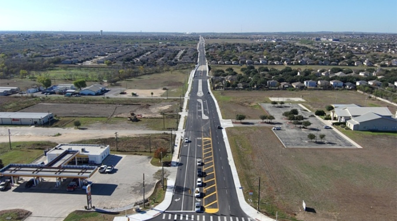 Klein Road construction birds-eye view