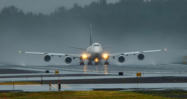 Why addressing drainage requirements early saves time and money Jet airliner on a runway