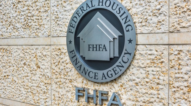 Federal Housing Proposals Draw Investor Interest Despite Budget Cuts FHFA logo on wall to support federal housing proposals article