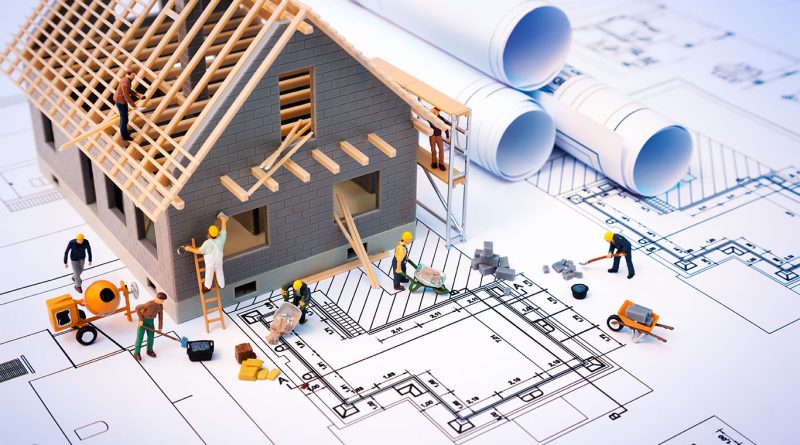 California Overhauls Environmental Law to Accelerate Housing Construction housing construction model with blueprints and plastic home