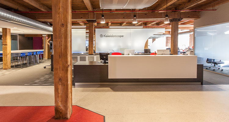 CEO Josh Hendryx explains why Phoenix Builders is more than just a construction company he interior of a modern office space, specifically the reception area of a building named Kaleidoscope.
