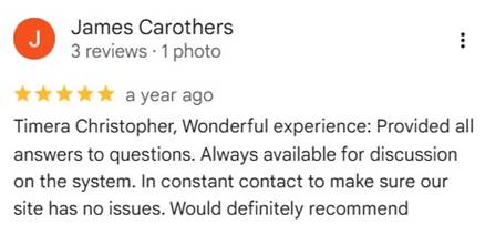 ECAM 5 star Google review