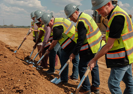  a ceremonial groundbreaking event