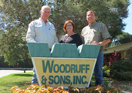 Donald Woodruff (left) with siblings Linda and Bruce
