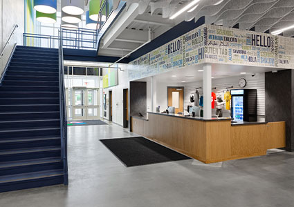 Lobby of New London Community Recreation Center
