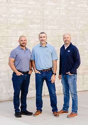 From Left: Troy Vance, CEO, Jeremy Turi, COO and Justin Taulbee, President