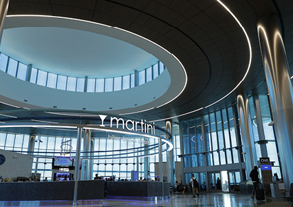 the Martini bar located within the Concourse D extension at Nashville International Airport