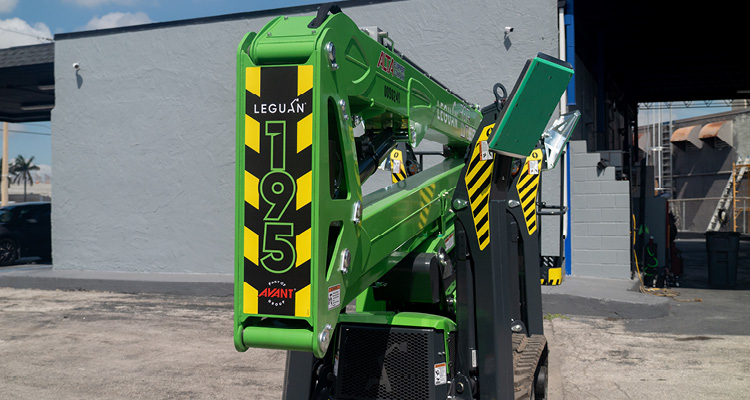 a Leguan 195, a professional-grade all-terrain spider lift