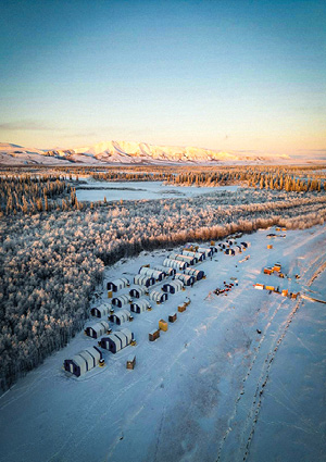 a remote arctic camp