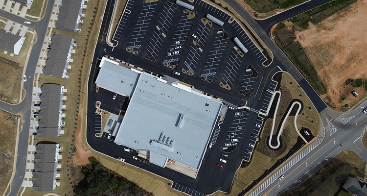 an aerial view of the New Braunfels Retail Center