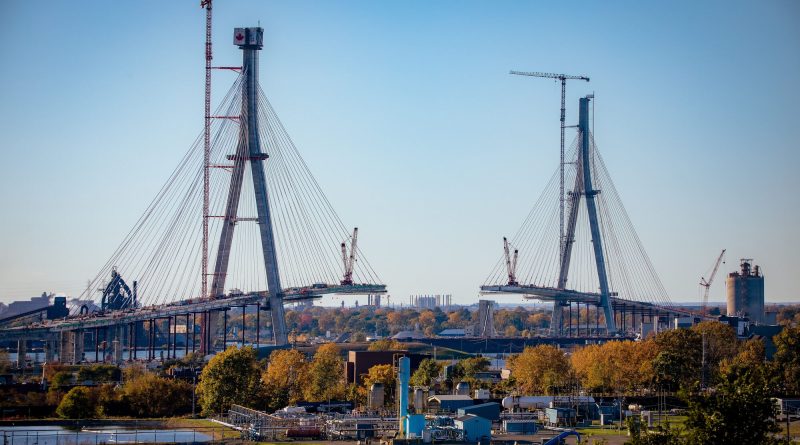 The Gordie Howe International Bridge connecting Detroit and Windsor, supporting North American trade, freight transport and manufacturing supply chains.