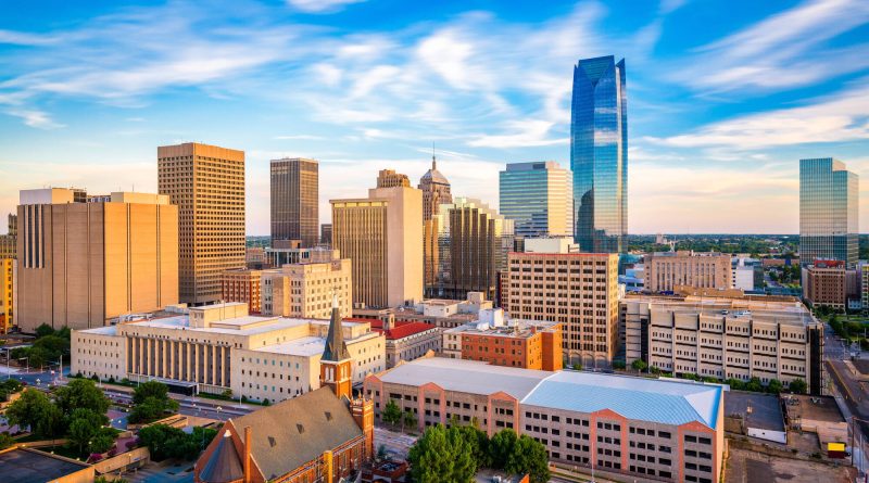 Construction progresses on Oklahoma City's new NBA arena as crews complete foundation work on the future home of the Oklahoma City Thunder.