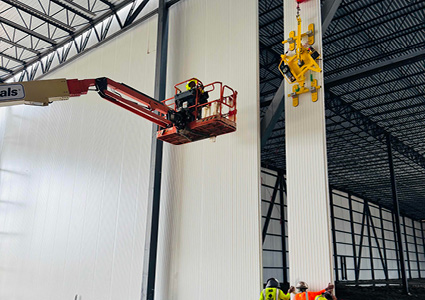 the construction of a clad-rack high-bay warehouse