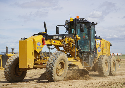  a Caterpillar (Cat) motor grader