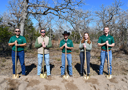 the team from Kept Classic Homes at the official groundbreaking ceremony for Lakeside at Millican Reserve