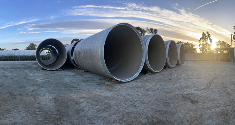 large-diameter precast reinforced concrete pipes